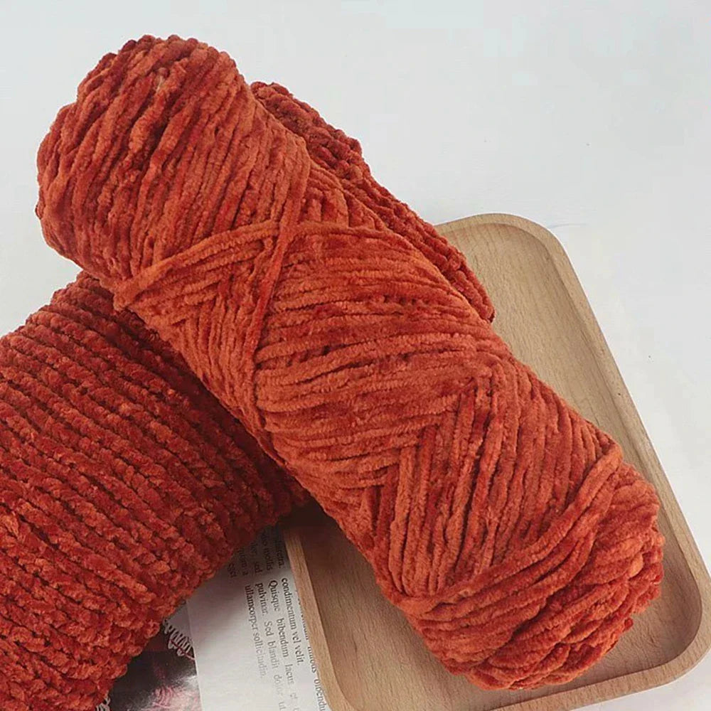 Chenille Soft Velvet Yarn 95g for Knitting Crochet Handmade