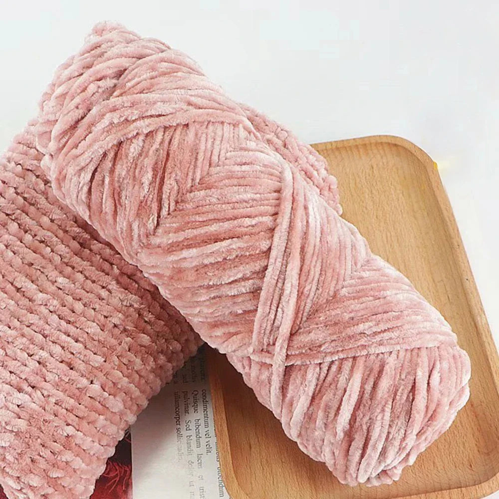 Chenille Soft Velvet Yarn 95g for Knitting Crochet Handmade