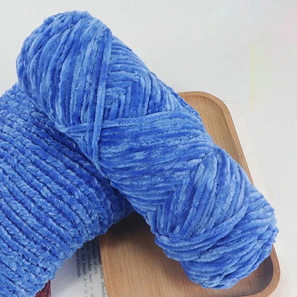 Chenille Soft Velvet Yarn 95g for Knitting Crochet Handmade