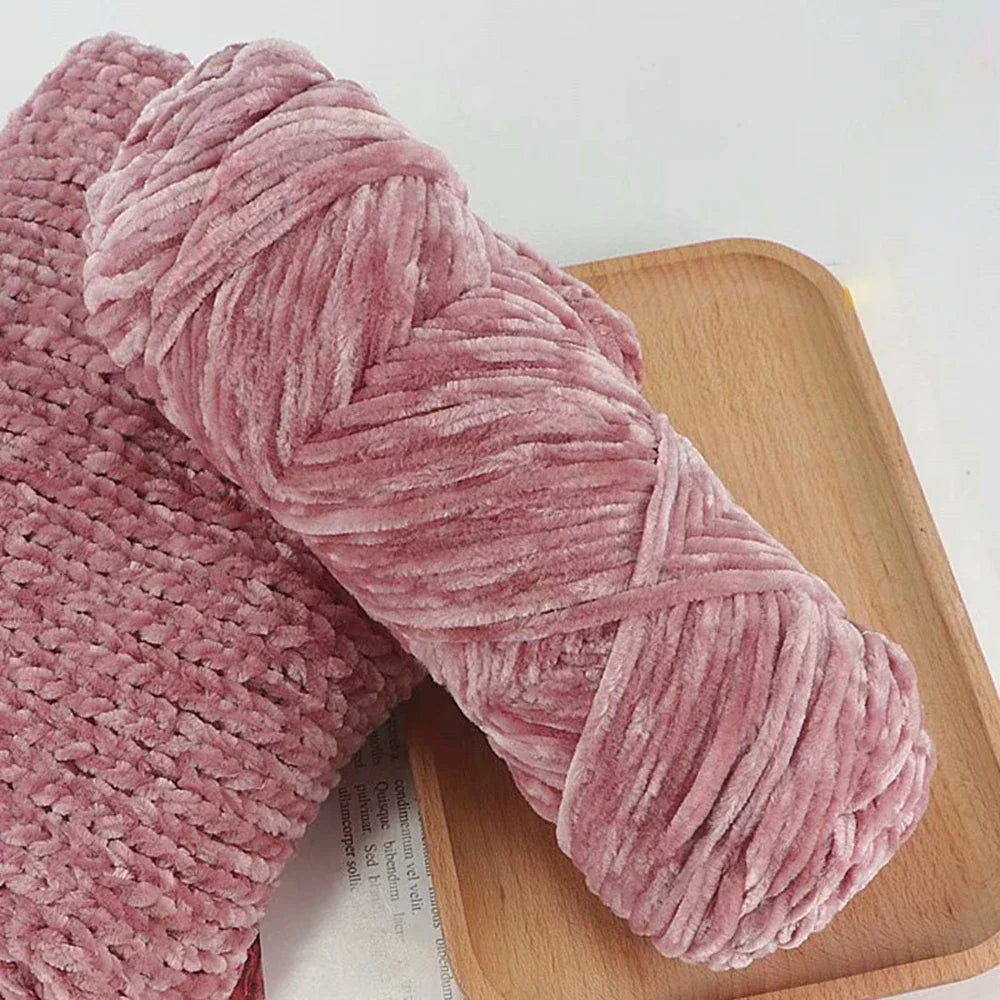 Chenille Soft Velvet Yarn 95g for Knitting Crochet Handmade