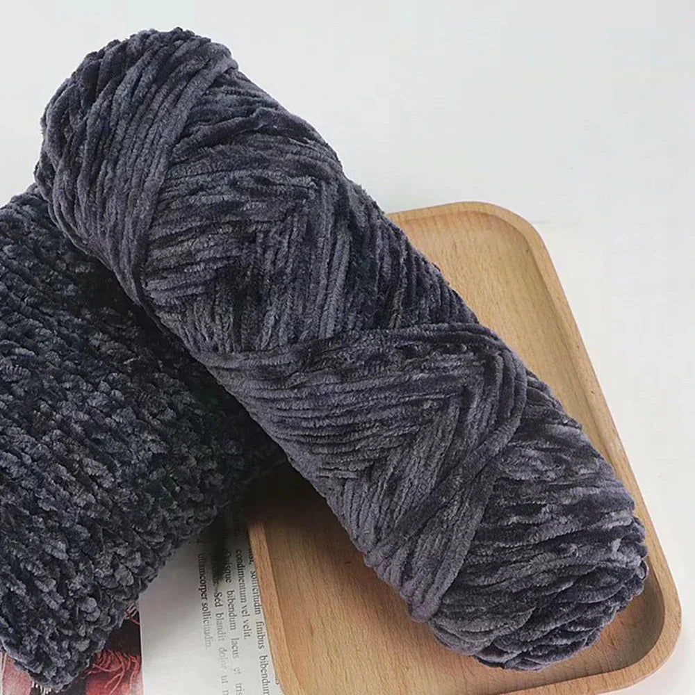 Chenille Soft Velvet Yarn 95g for Knitting Crochet Handmade