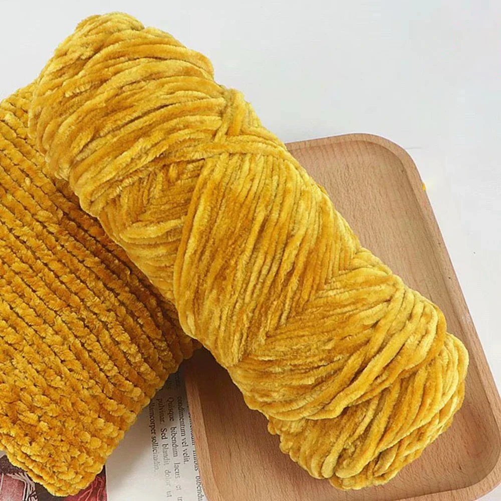 Chenille Soft Velvet Yarn 95g for Knitting Crochet Handmade