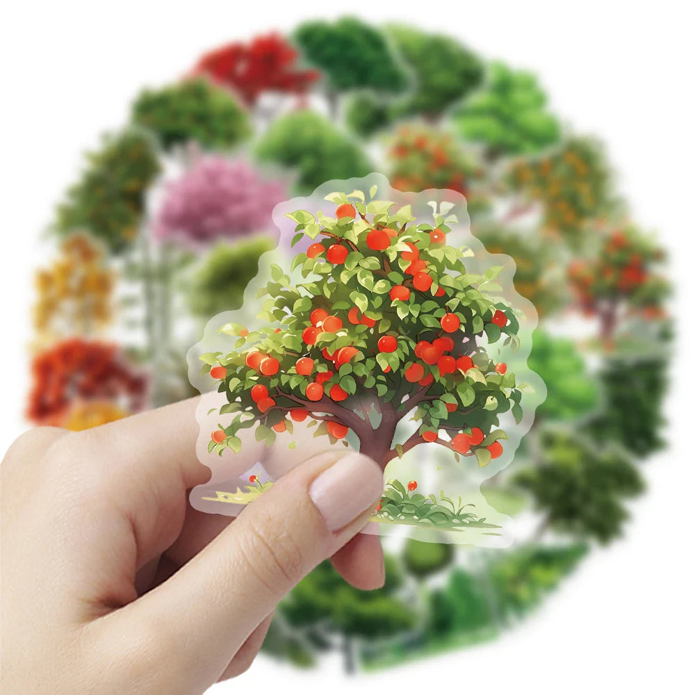 50pcs Forest Secret PET Stickers Natural Landscape DIY Decor Set