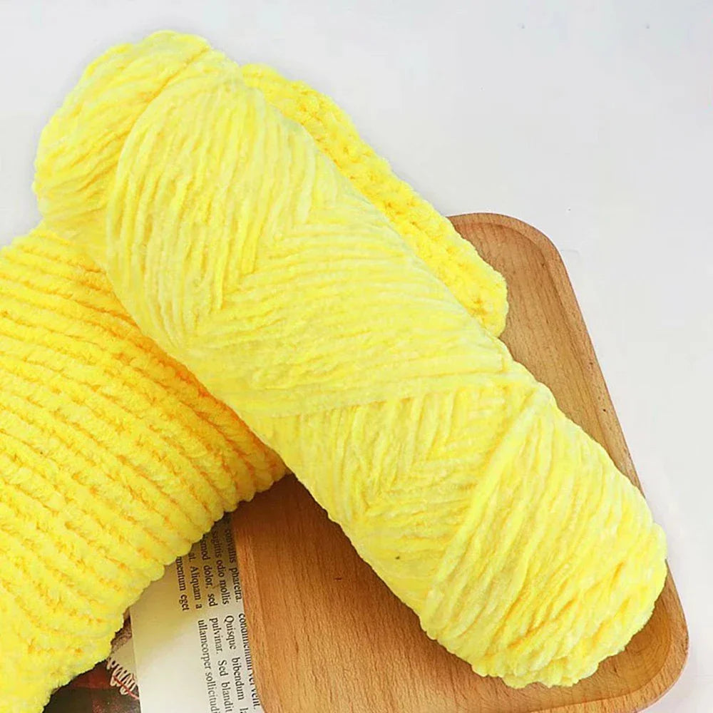 Chenille Soft Velvet Yarn 95g for Knitting Crochet Handmade