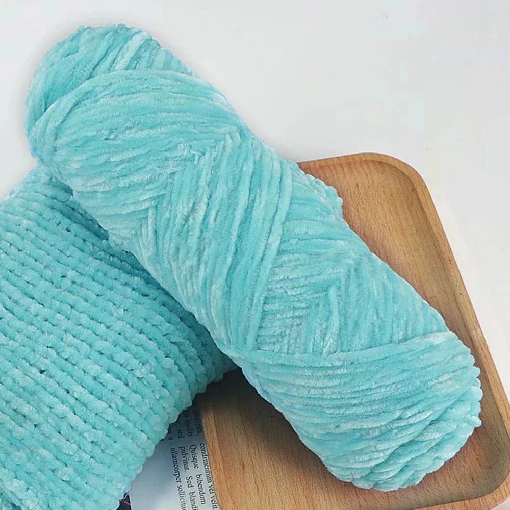 Chenille Soft Velvet Yarn 95g for Knitting Crochet Handmade