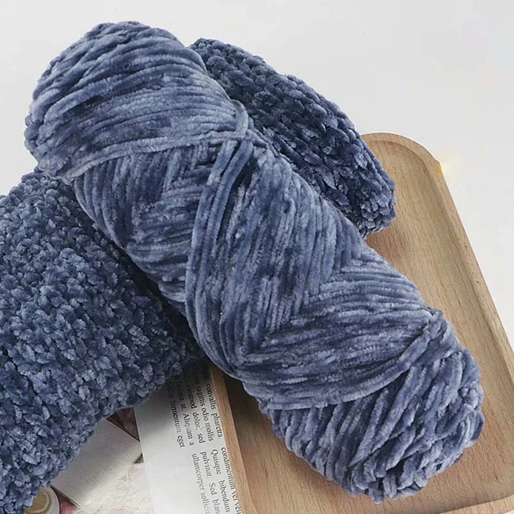 Chenille Soft Velvet Yarn 95g for Knitting Crochet Handmade