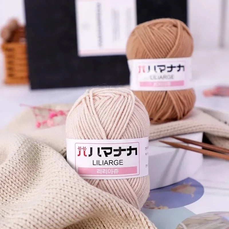 Milk Soft Cotton Baby Knitting Wool Yarn Thick Velvet Crochet