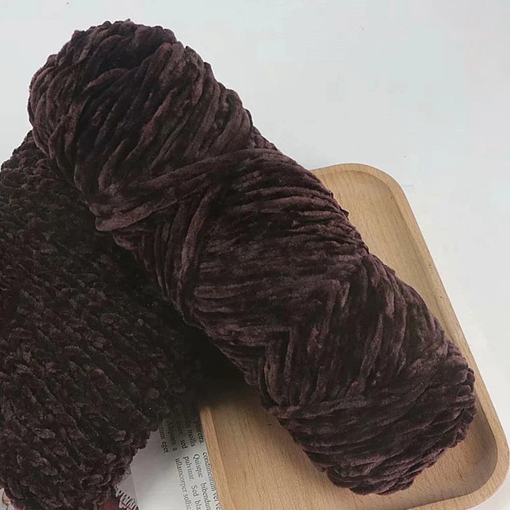 Chenille Soft Velvet Yarn 95g for Knitting Crochet Handmade