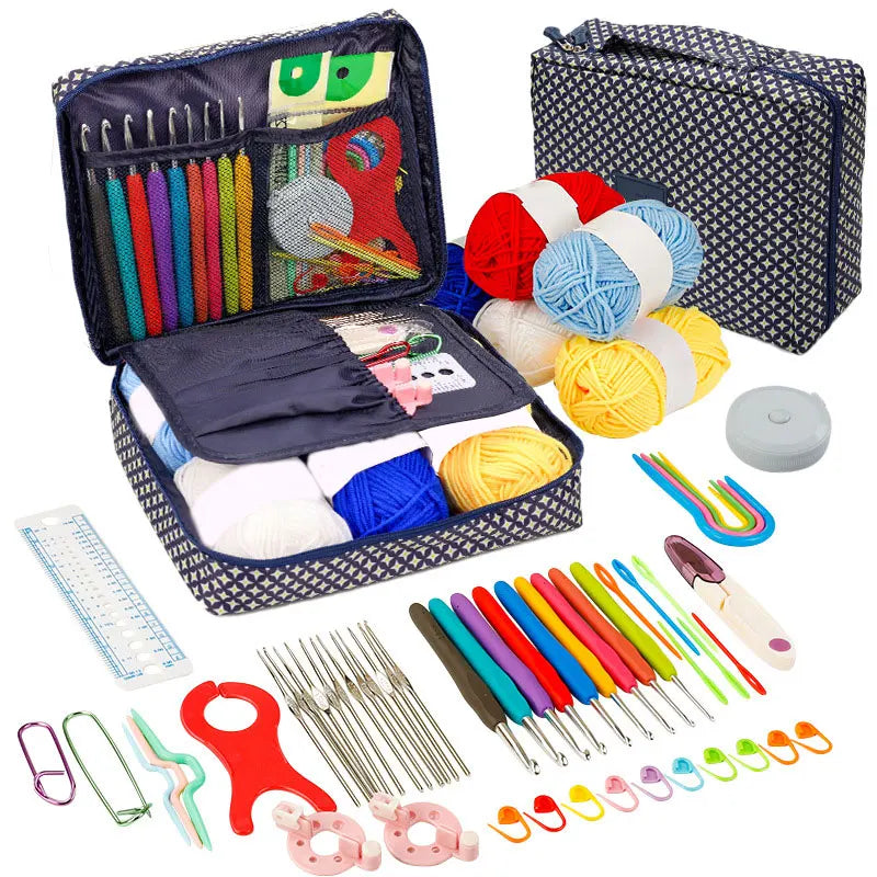 Beginner Crochet Kit with Hooks Yarn Portable Travel Set