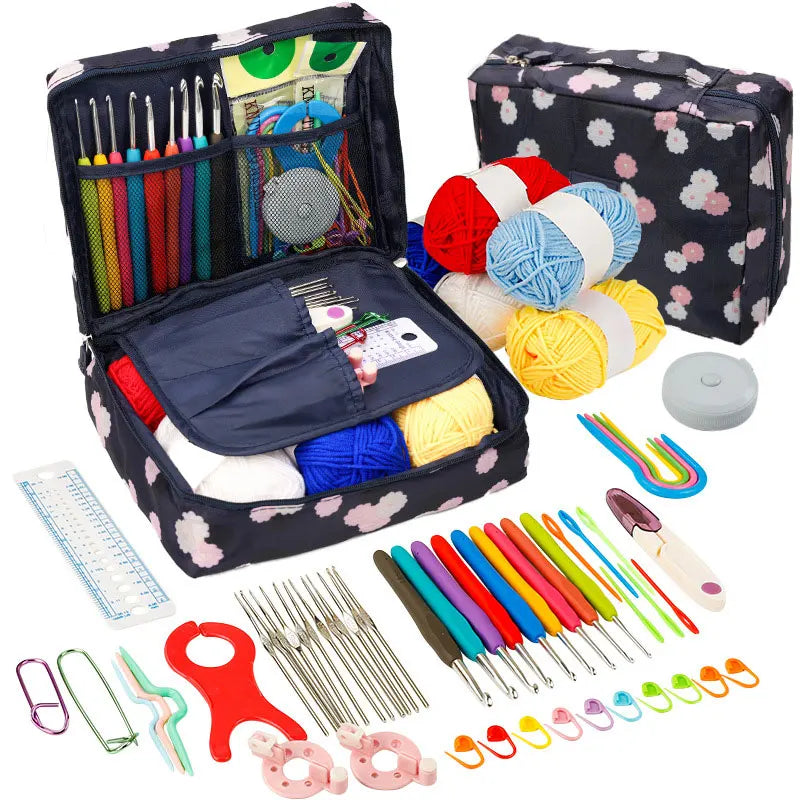 Beginner Crochet Kit with Hooks Yarn Portable Travel Set
