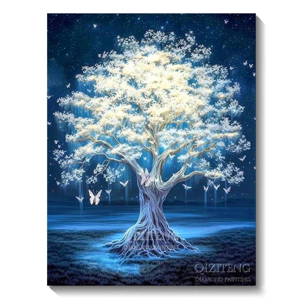 5D Diamond Painting Kit - Aurora Landscape Mosaic, Full Round Drill for DIY Home Decor