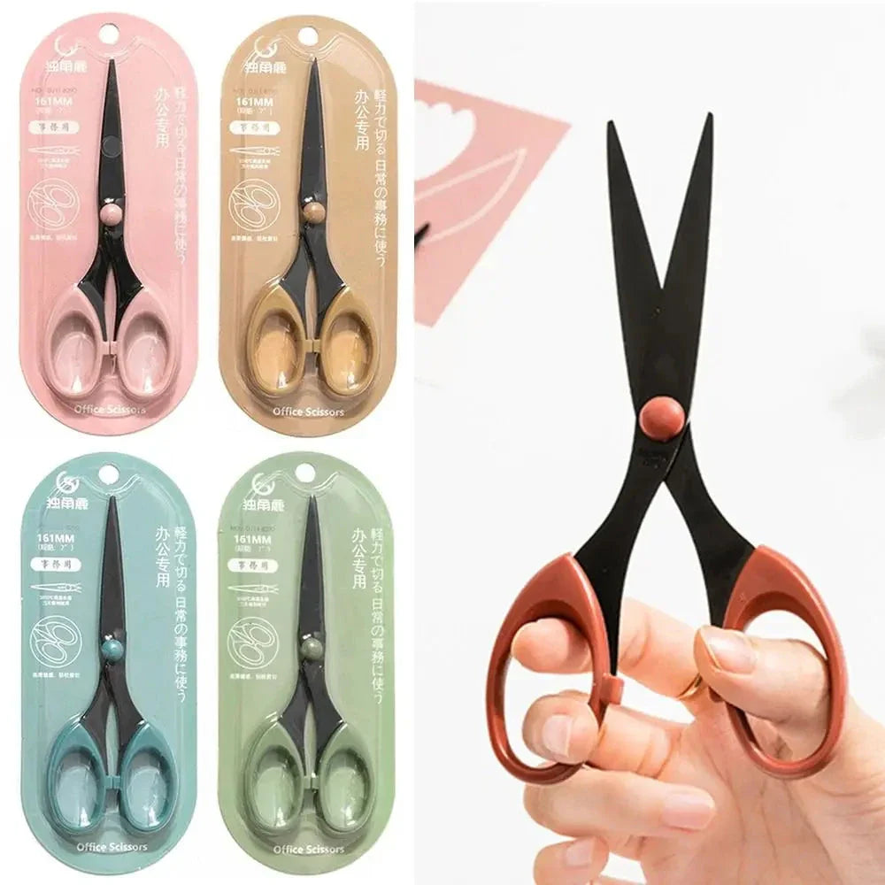 Color Scissors Stainless Steel Blade Safe Design for Crafts Office