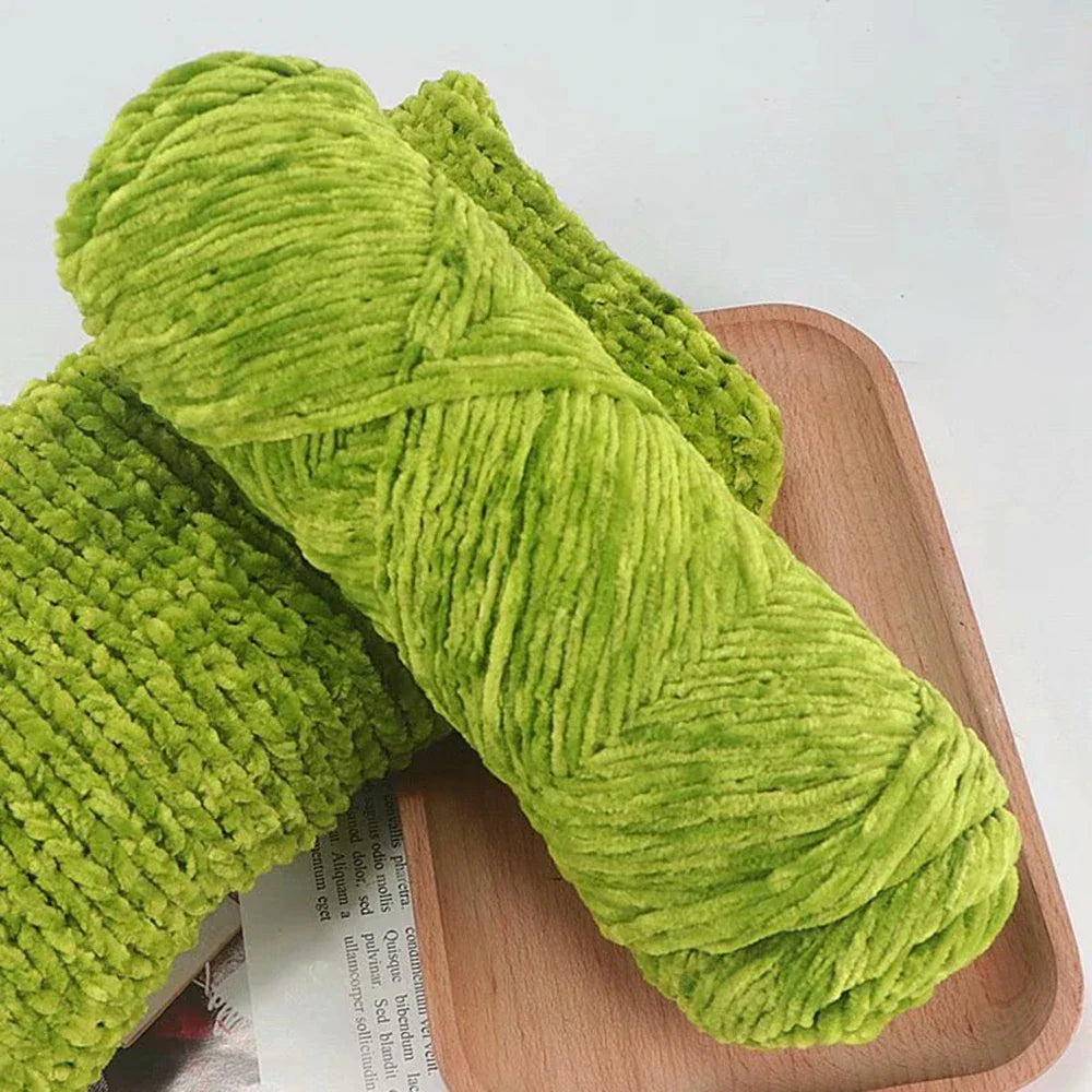 Chenille Soft Velvet Yarn 95g for Knitting Crochet Handmade