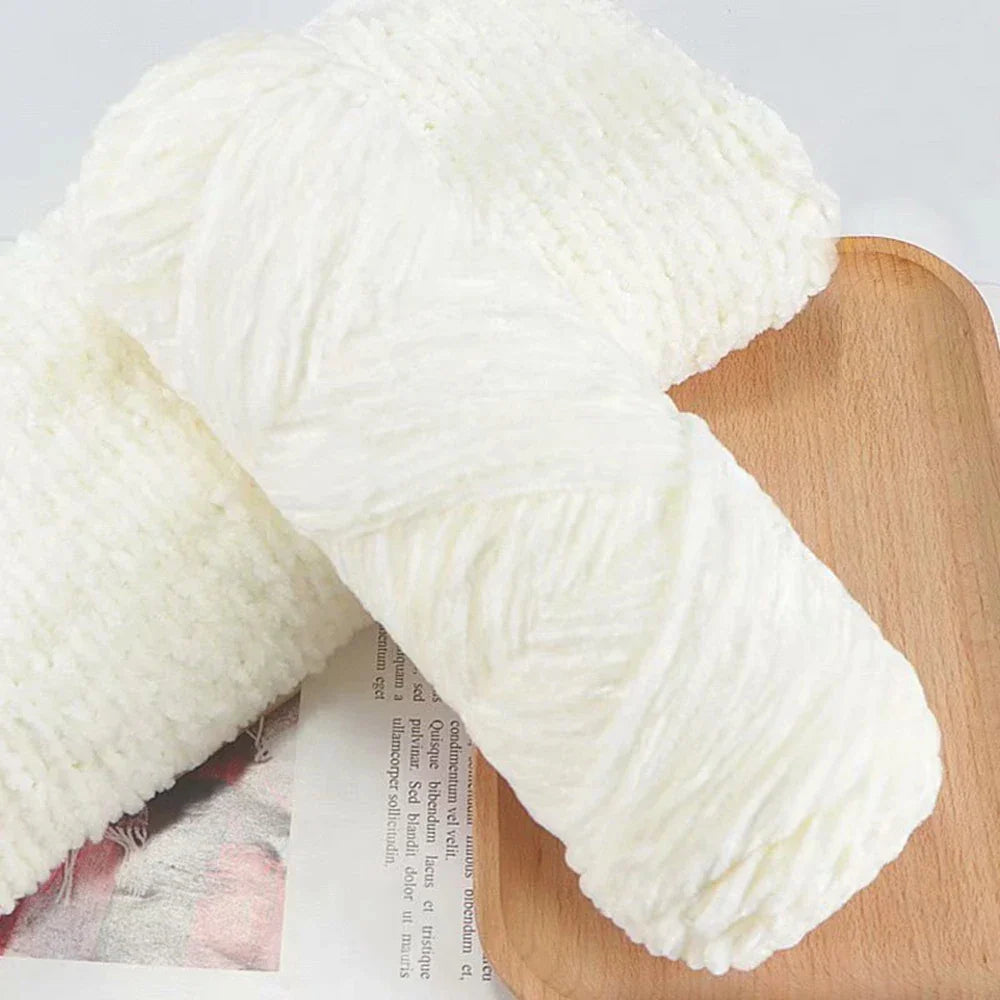 Chenille Soft Velvet Yarn 95g for Knitting Crochet Handmade