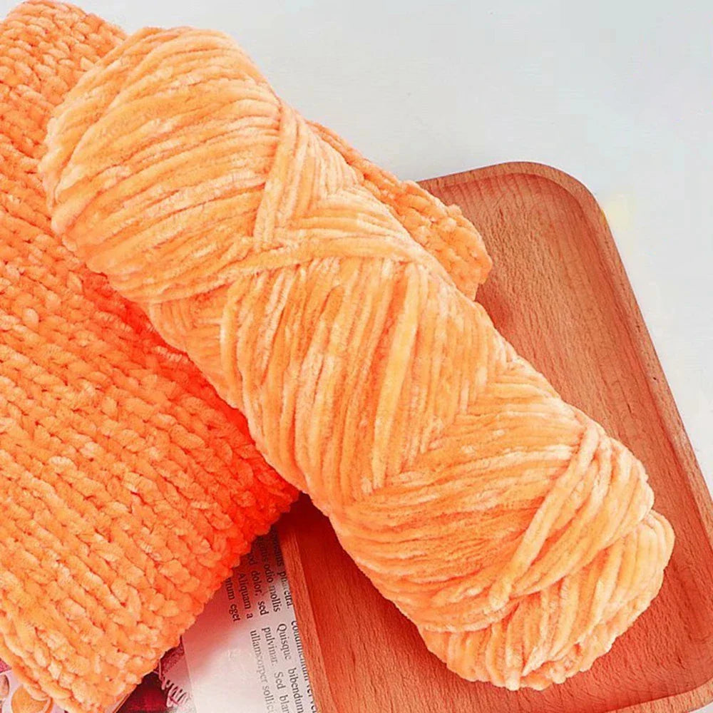 Chenille Soft Velvet Yarn 95g for Knitting Crochet Handmade