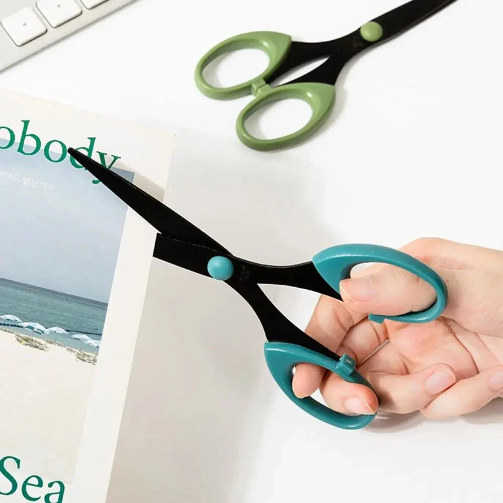 Color Scissors Stainless Steel Blade Safe Design for Crafts Office