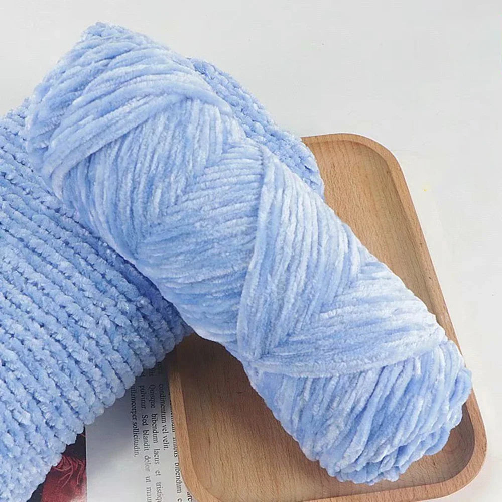 Chenille Soft Velvet Yarn 95g for Knitting Crochet Handmade