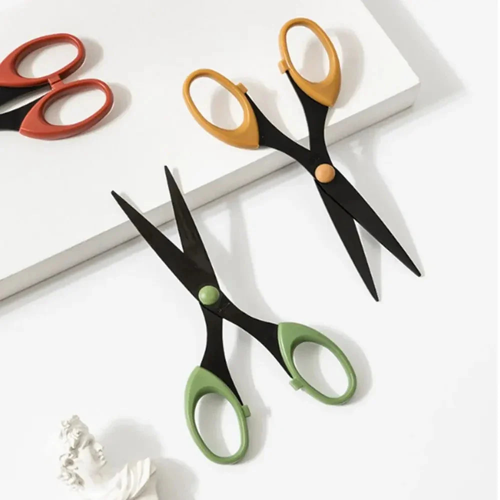Color Scissors Stainless Steel Blade Safe Design for Crafts Office
