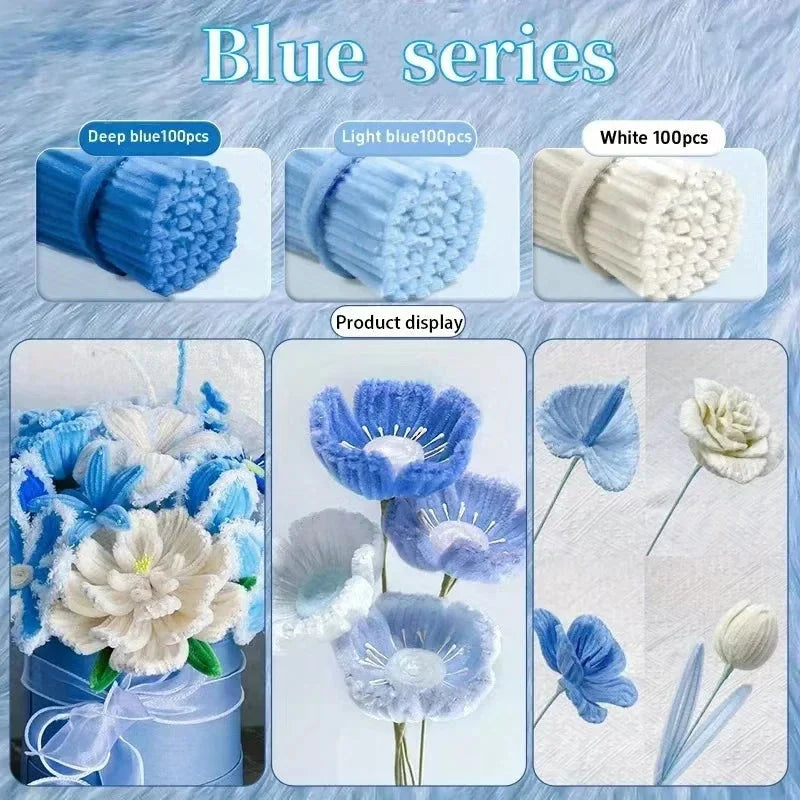 Chenille Stems 30cm Pipe Cleaners DIY Craft Art Supplies Set