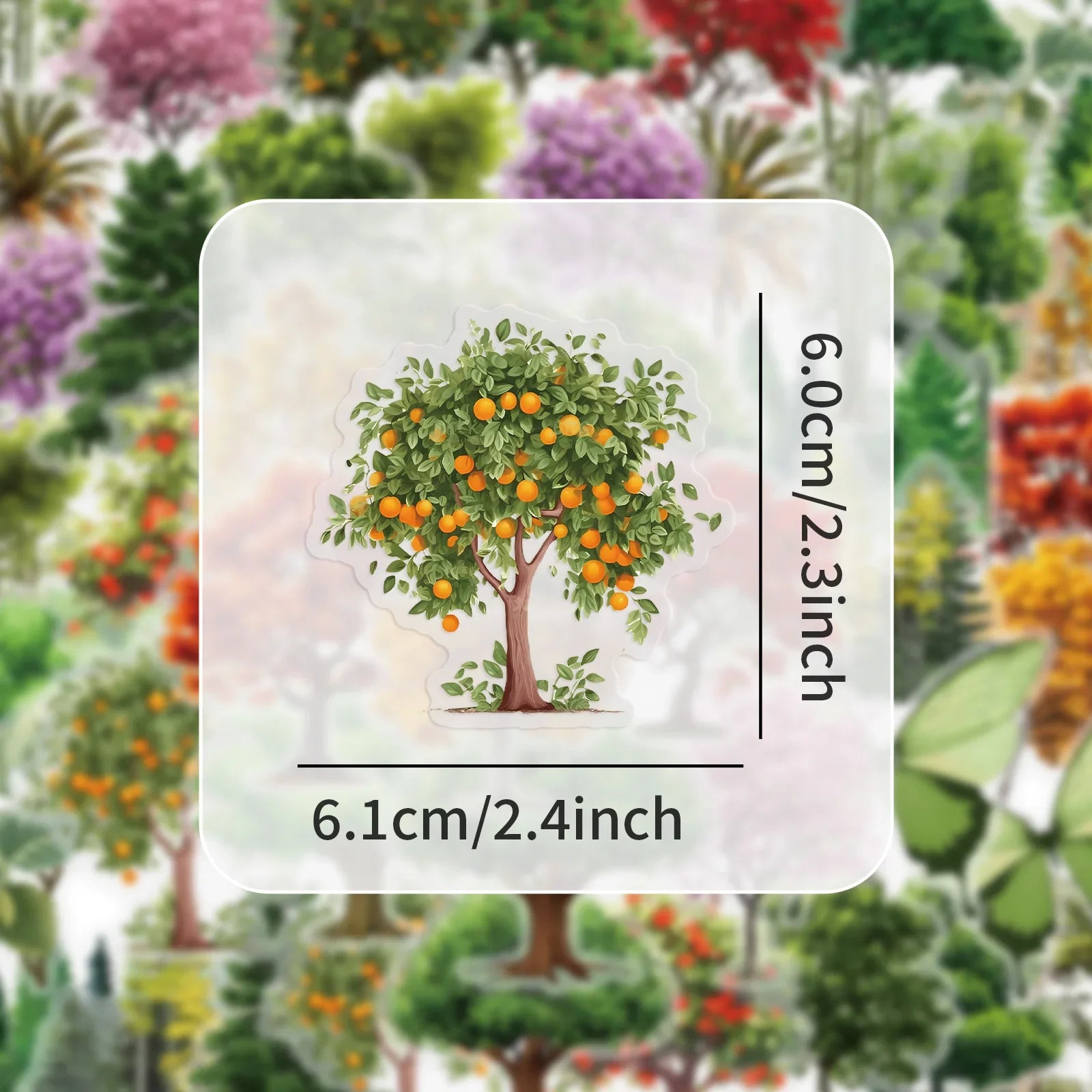 50pcs Forest Secret PET Stickers Natural Landscape DIY Decor Set
