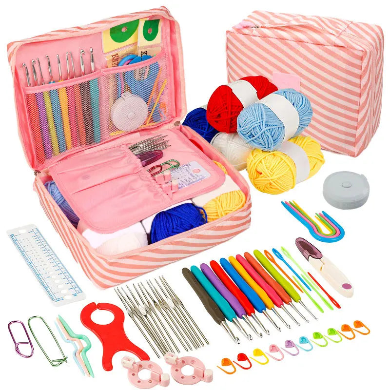 Beginner Crochet Kit with Hooks Yarn Portable Travel Set