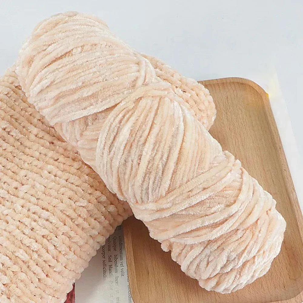 Chenille Soft Velvet Yarn 95g for Knitting Crochet Handmade