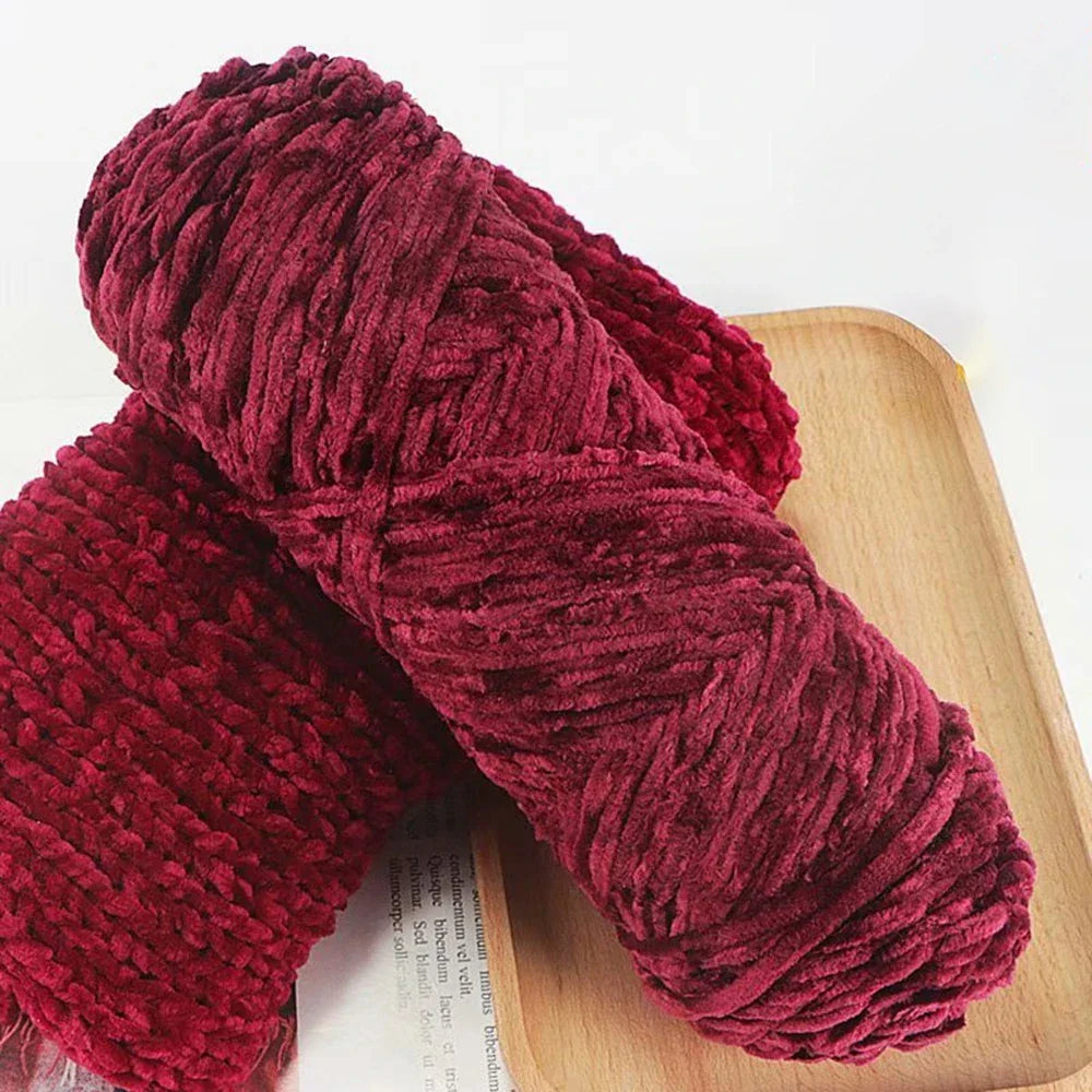 Chenille Soft Velvet Yarn 95g for Knitting Crochet Handmade