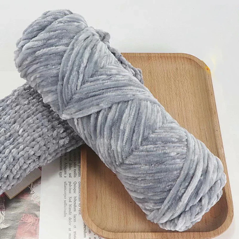 Chenille Soft Velvet Yarn 95g for Knitting Crochet Handmade