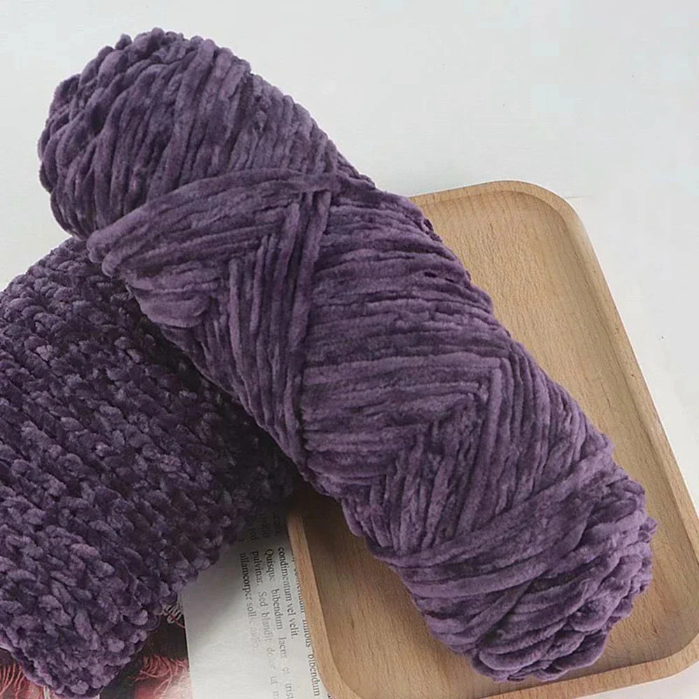 Chenille Soft Velvet Yarn 95g for Knitting Crochet Handmade