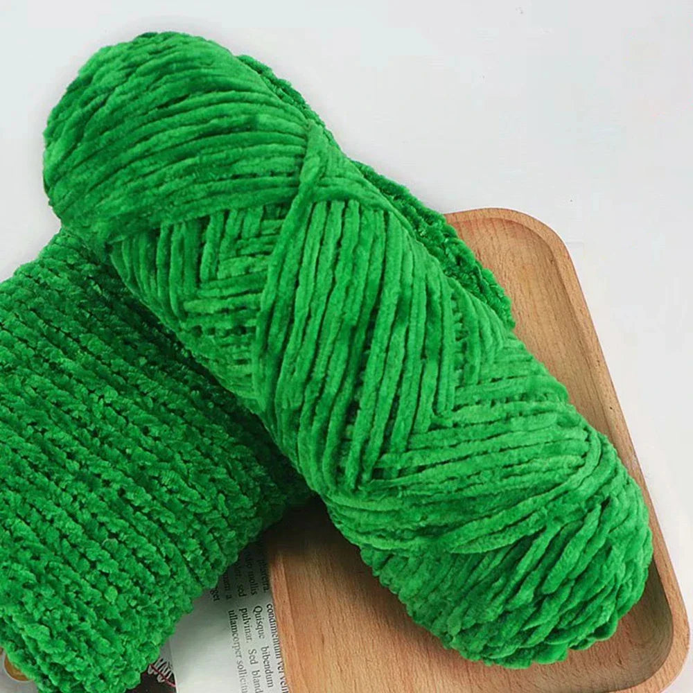 Chenille Soft Velvet Yarn 95g for Knitting Crochet Handmade