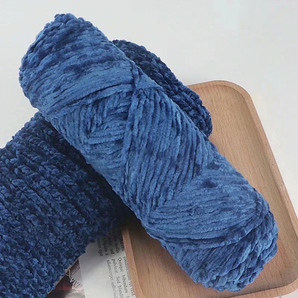 Chenille Soft Velvet Yarn 95g for Knitting Crochet Handmade