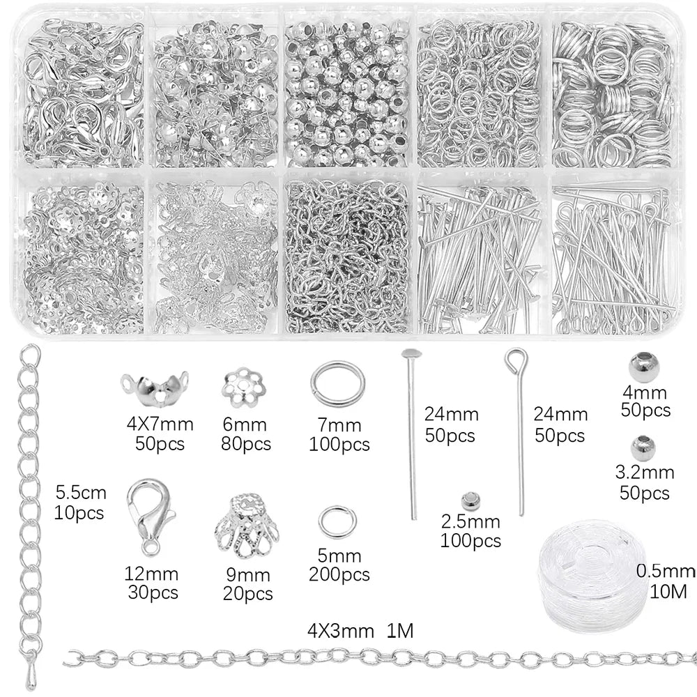 Jewelry Making Starter Kit DIY Earrings Necklaces Findings Beginner Set