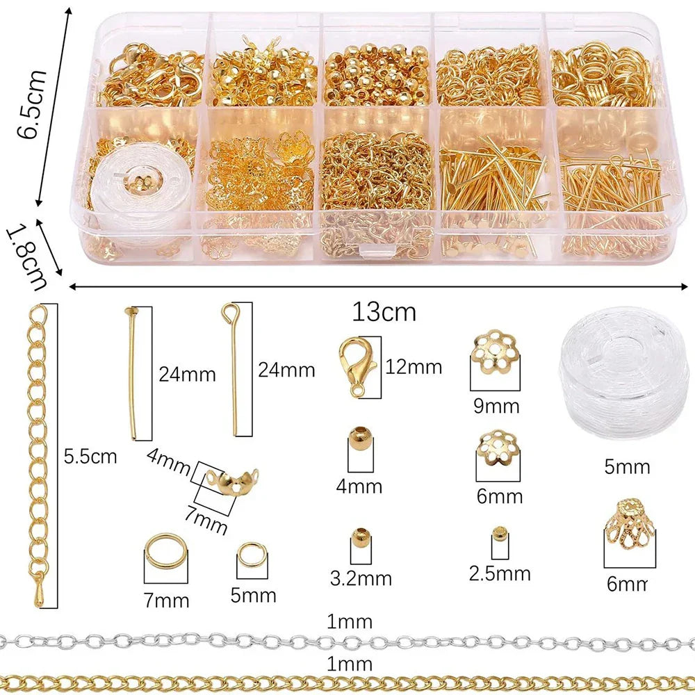 Jewelry Making Starter Kit DIY Earrings Necklaces Findings Beginner Set
