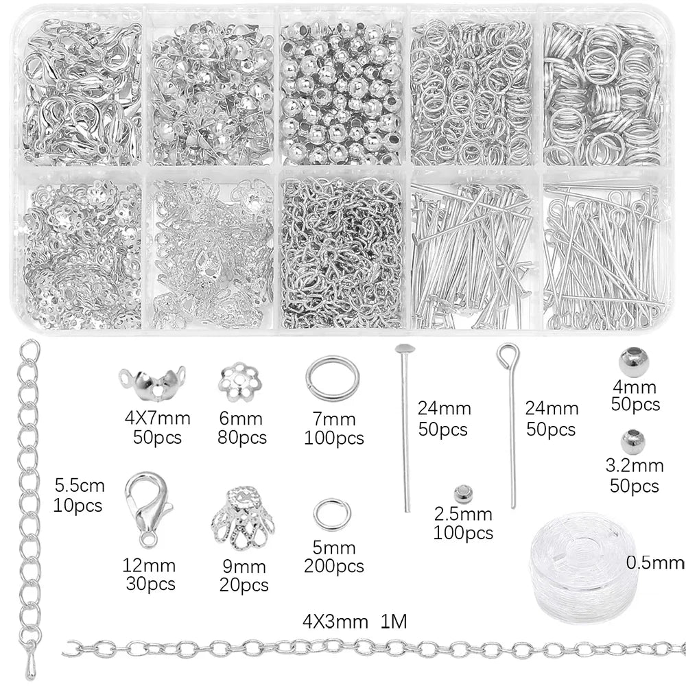 Jewelry Making Starter Kit DIY Earrings Necklaces Findings Beginner Set