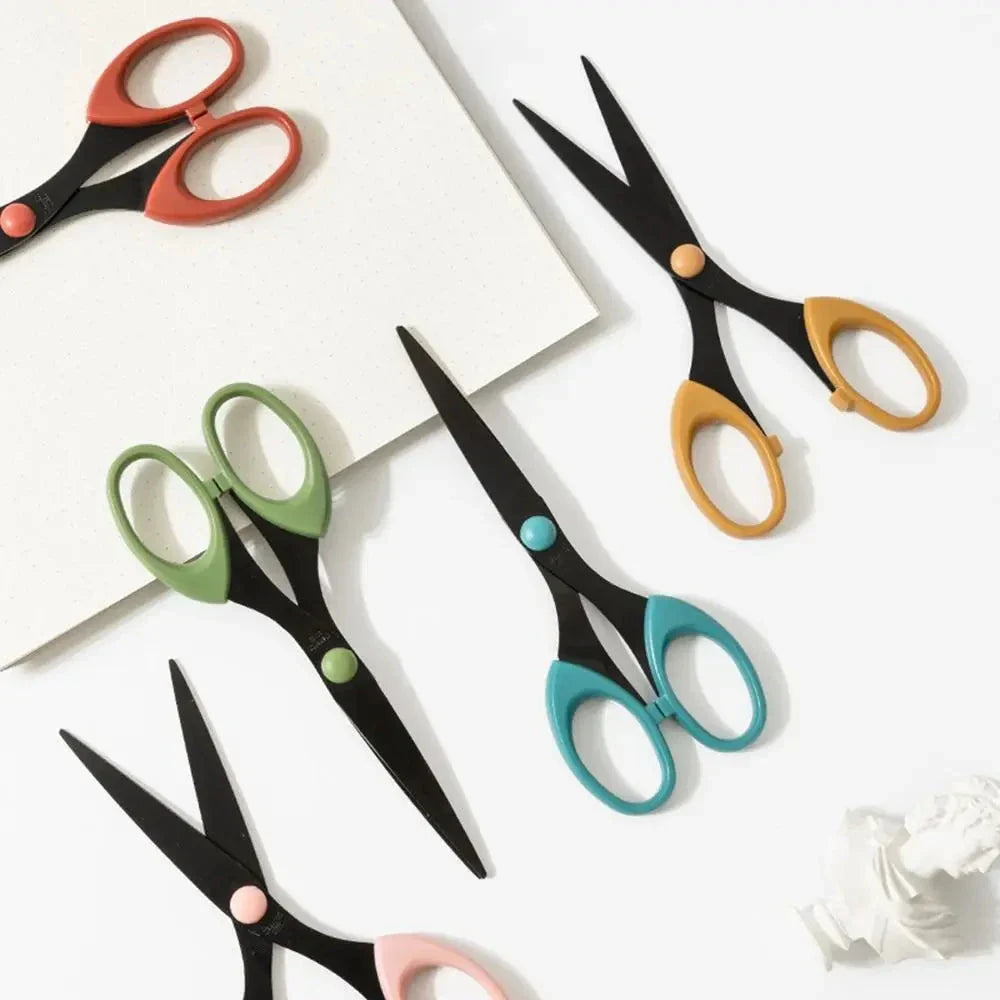 Color Scissors Stainless Steel Blade Safe Design for Crafts Office