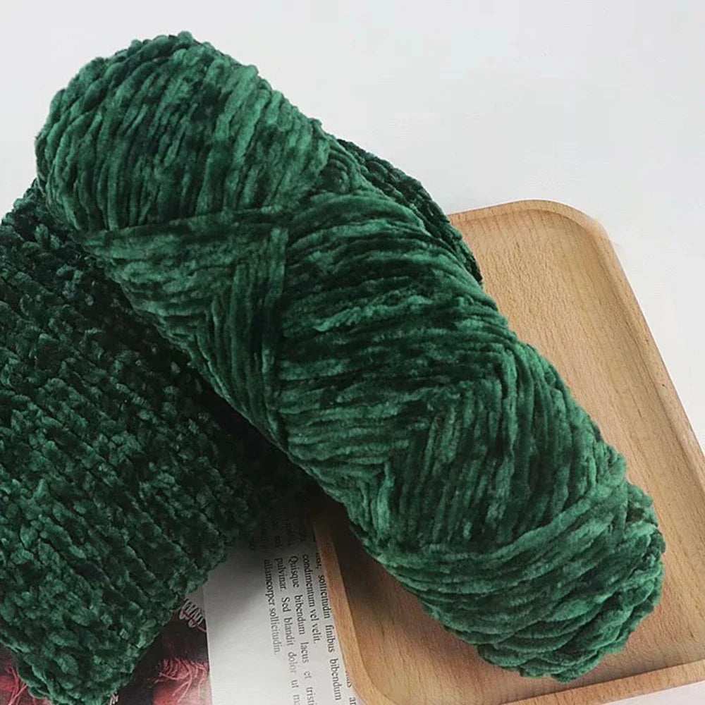 Chenille Soft Velvet Yarn 95g for Knitting Crochet Handmade
