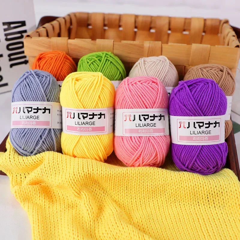 Milk Soft Cotton Baby Knitting Wool Yarn Thick Velvet Crochet