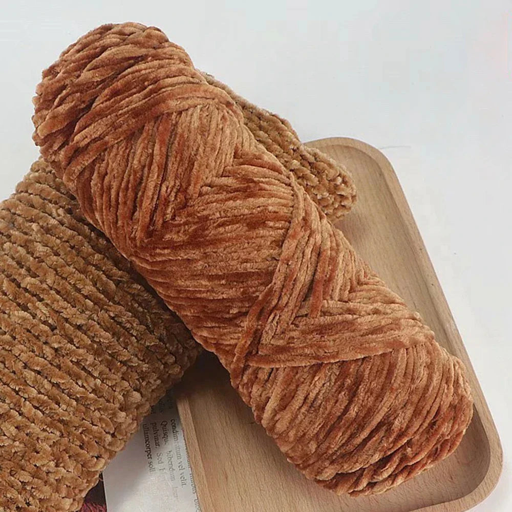 Chenille Soft Velvet Yarn 95g for Knitting Crochet Handmade