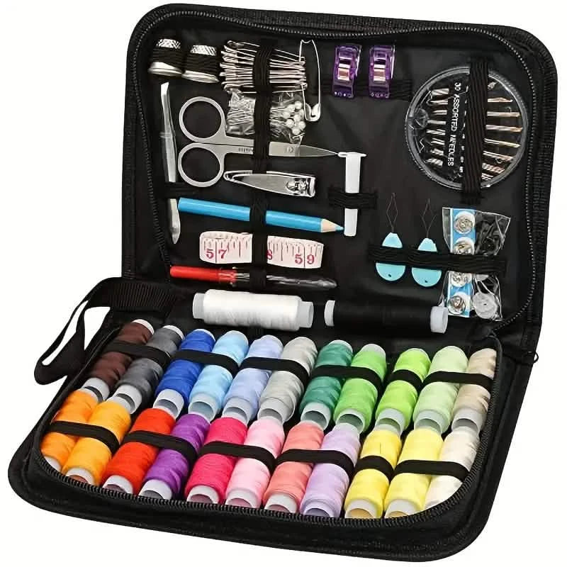 Sewing Kit with 100 Supplies and 24 Color Threads Set