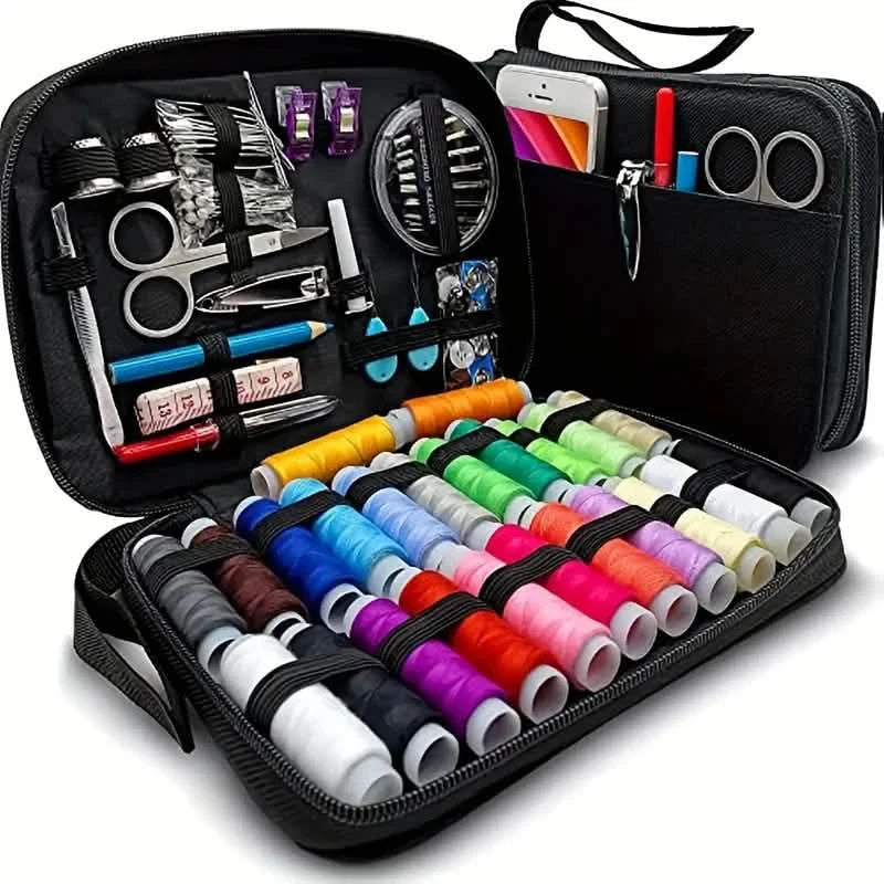Sewing Kit with 100 Supplies and 24 Color Threads Set
