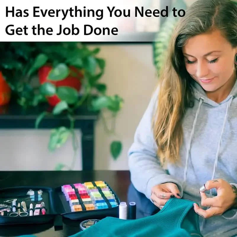 Sewing Kit with 100 Supplies and 24 Color Threads Set